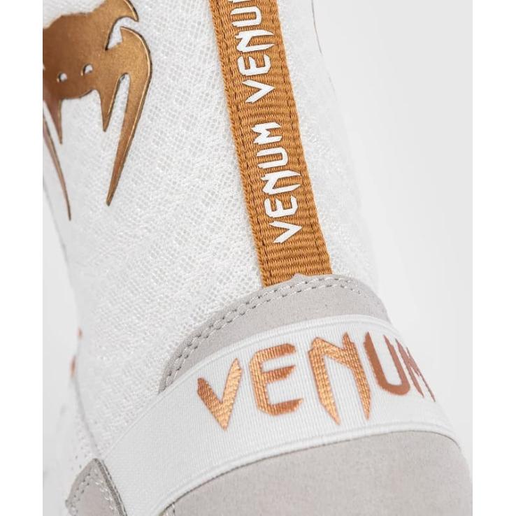 Venum Elite Boxschuhe weiß / gold