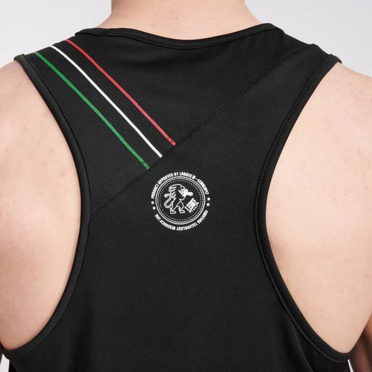 Schwarzes Leone-Flaggen-Boxen-T-Shirt