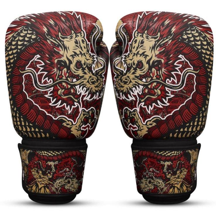 Buddha Dragon Rote Boxhandschuhe