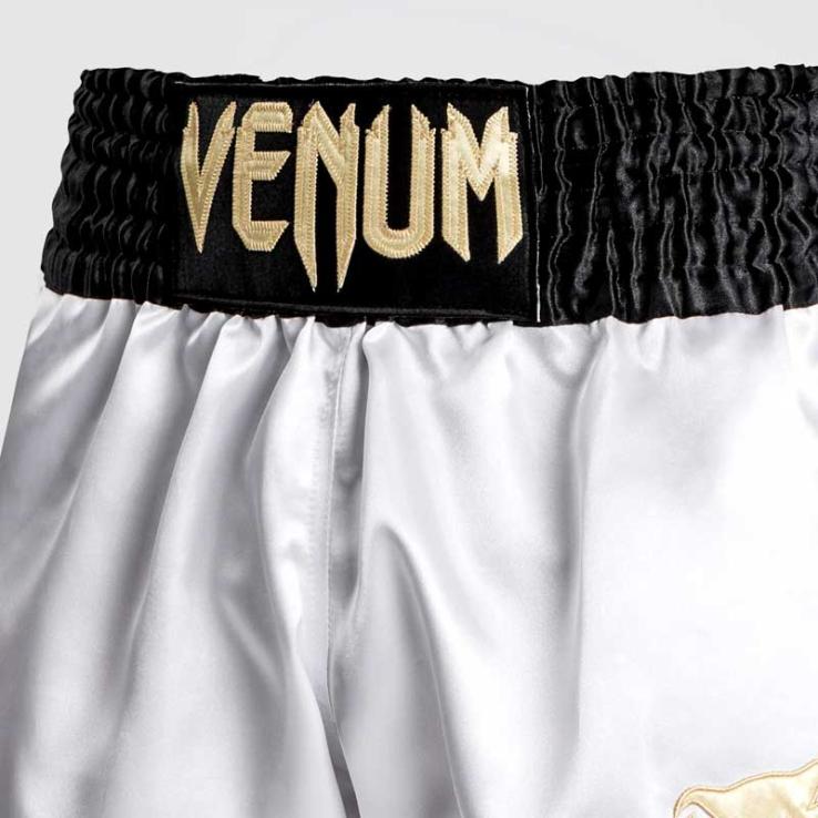 Venum Classic Muay Thai Hose schwarz/weiß/gold